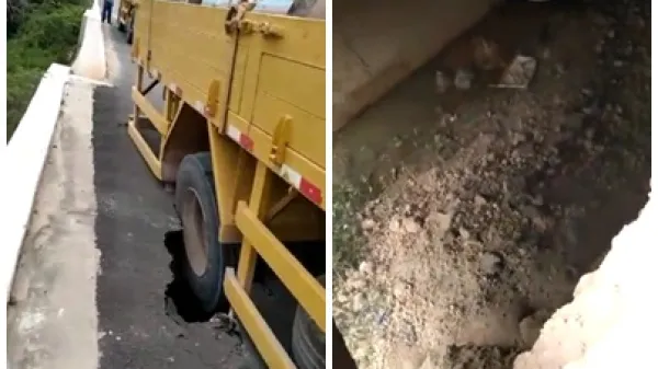 Prefeitura de Assunção do Piauí proíbe trafego de veículos pesados sobre a ponte do bairro Rodoviária  
