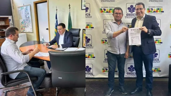 Prefeito Netinho e vereador Ronnivom pleiteiam parceria com o DNOCS/PI para perfuração de poços artesianos