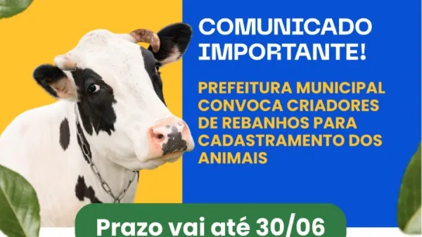 Prefeitura de Assunção do Piauí convoca criadores de rebanho para cadastramento dos animais