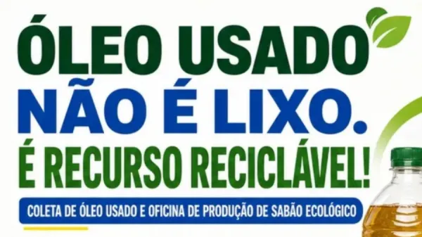 Meio Ambiente lança campanha para combater descarte irregular de óleo no município