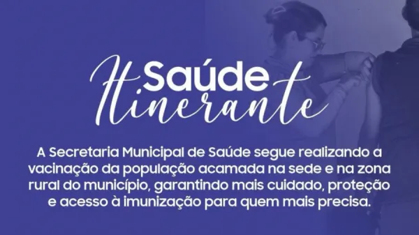 Assunção do Piauí intensifica vacinação contra influenza com atendimento domiciliar a pacientes acamados