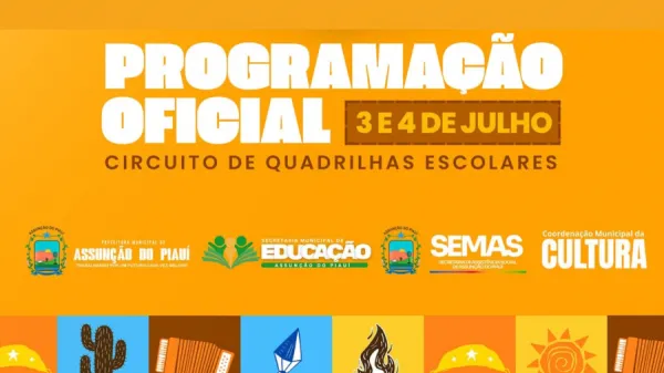 AssunRaiá 2026 divulga programação oficial do Circuito de Quadrilhas Escolares