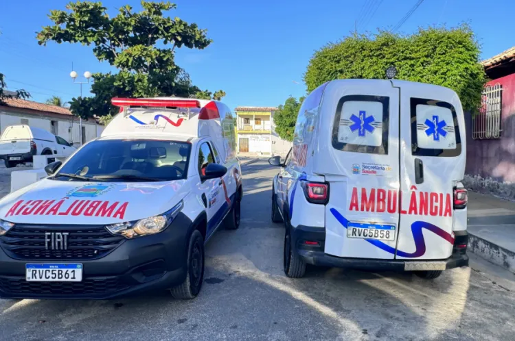 Recebimento das novas ambulâncias para reforçar o atendimento no município.